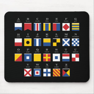 Tapis De Souris Alphabet des indicateurs marins
