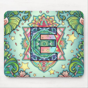 Tapis De Souris Alphabet E mandala