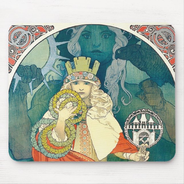 Tapis De Souris Alphonse Mucha 6e Sokol Festival, 1912 (Devant)