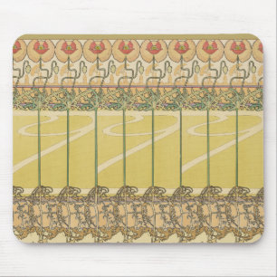 Tapis De Souris Alphonse Mucha Coquelicots Papier Peint Floral Art