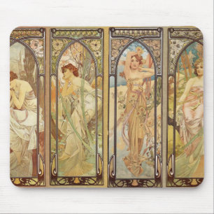 Tapis De Souris Alphonse Mucha - maître de Nouveau d'art
