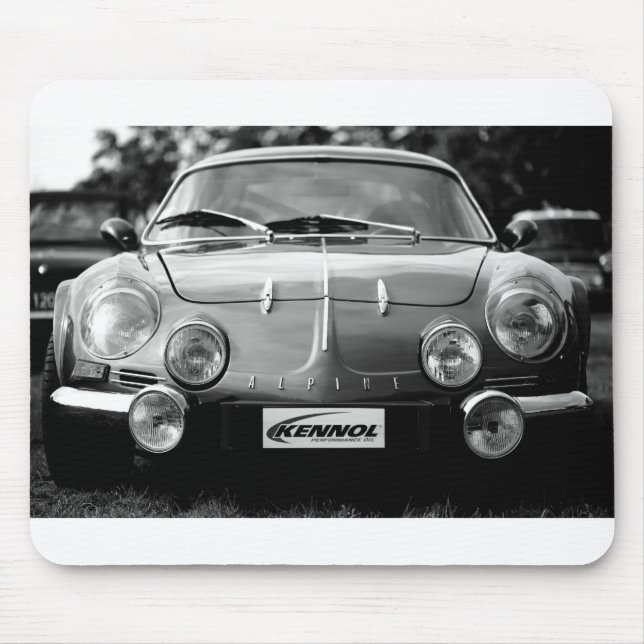 Tapis De Souris Alpine A110 in black and white (Devant)