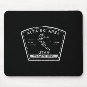 Tapis De Souris Alta Utah Ski De Neige