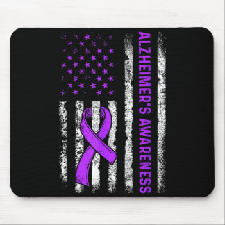 Tapis De Souris Alzheimer's awareness fight american usa flag