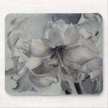 TAPIS DE SOURIS AMARYLLIS NOIR ET BLANC