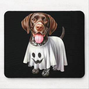 Tapis De Souris Amateur de chien drôle fantôme Pointer allemand à 