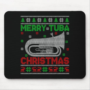 Tapis De Souris Amateur de musique de tuba éclairage de Noël laid