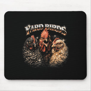 Tapis De Souris Amateur de poulet de cour de métal lourd de musiqu