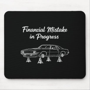 Tapis De Souris Amateur de voiture vintage en erreur financière en