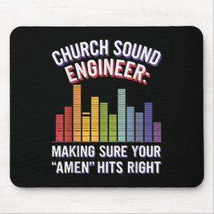 Tapis De Souris Amen frappe le Technicien d'enregistrement droit S