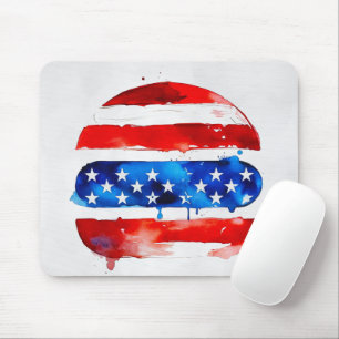Tapis De Souris America Burger (Peinture Blanche No. 2)