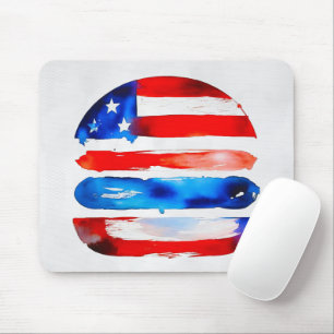 Tapis De Souris America Burger (Peinture Blanche No. 3)