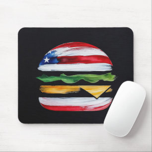 Tapis De Souris America Burger (Peinture noire n° 2)