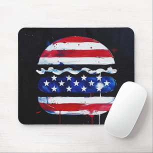 Tapis De Souris America Burger (Peinture noire n° 3)