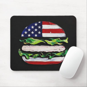 Tapis De Souris America Burger (Peinture noire n° 5)