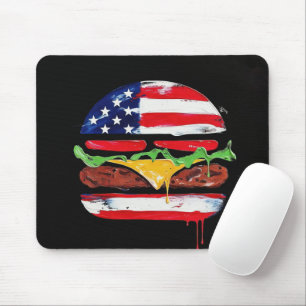 Tapis De Souris America Burger (Peinture noire n° 6)