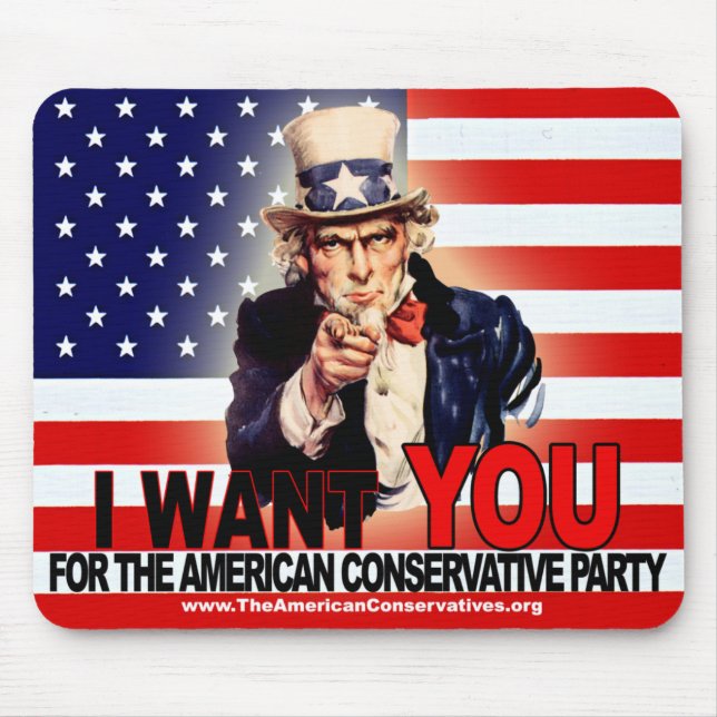 Tapis de souris américain de Parti conservateur (Devant)