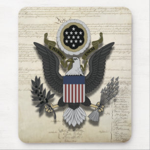 Tapis De Souris Américain Eagle sur la constitution