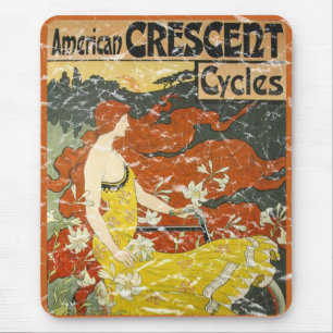 Tapis De Souris American Crescent Cycles - en détresse