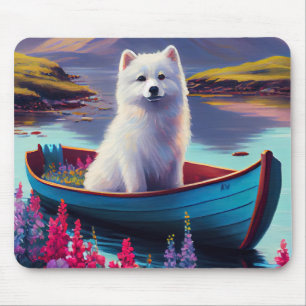 Tapis De Souris American Eskimo Dog on Paddle : Une aventure Pitto
