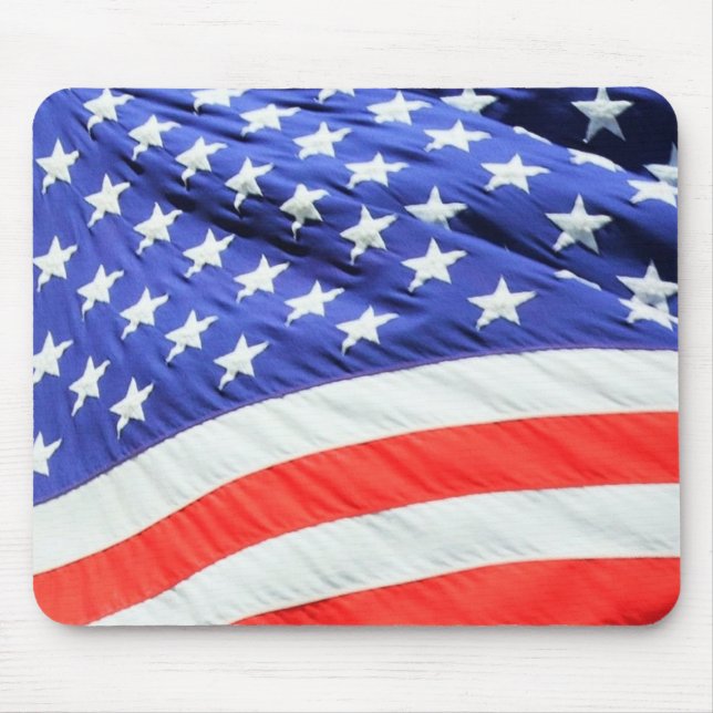 Tapis De Souris American Flag, vous pouvez ajouter du texte et tél (Devant)