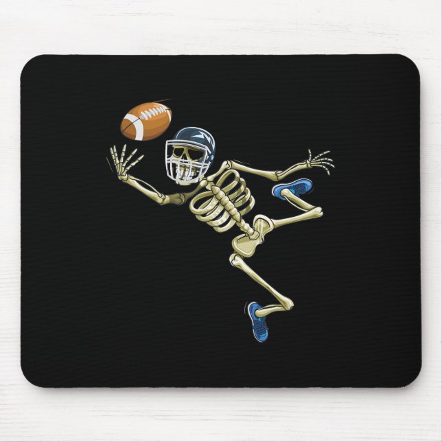 Tapis De Souris American Football Squelette Halloween Hommes garço (Devant)