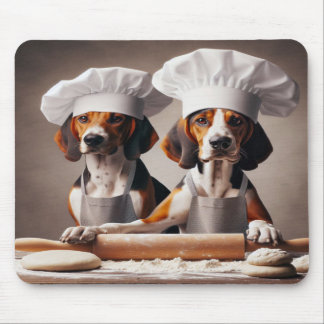 Tapis De Souris American Foxhound Duo Baking Dough Brown