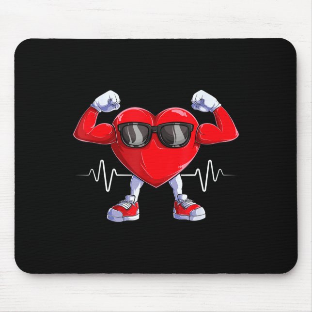 Tapis De Souris American Heart Disease Awareness Heart Month Heart (Devant)