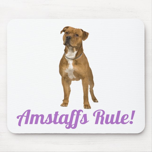 Tapis De Souris American Staffordshire Terrier (Amstaff) Mousepad (Devant)