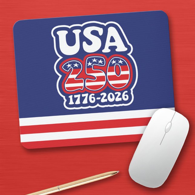Tapis De Souris America's 250th Birthday - Groovy USA 250 (2026 Birthday Celebration for America --- 250 Years)