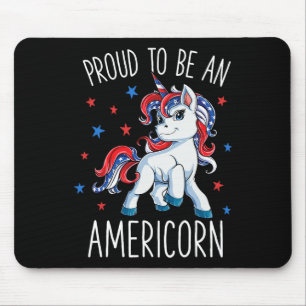 Tapis De Souris Americorn Unicorn 4 juillet T Chemises Filles Meri