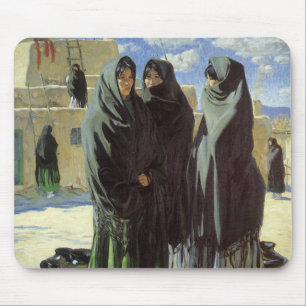Tapis De Souris Amérindien vintage, Taos Girls par Walter Ufer