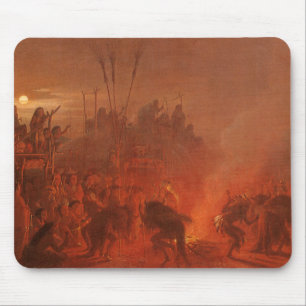 Tapis De Souris Amérindiens vintage, Danse du buffle par Wimar