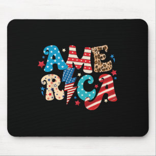 Tapis De Souris Amérique 4 juillet Fête de l'Indépendance 1776 Vin