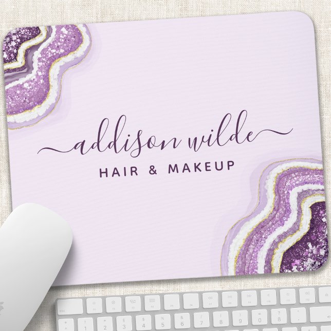 Tapis De Souris Améthyste Parties scintillant violet Agate Geode L (Créateur téléchargé)