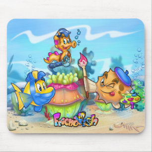 Tapis De Souris AmiPoisson mignon poisson caricature poisson Souri