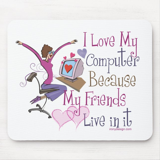 Tapis De Souris Amis en ligne Mousepads (Devant)