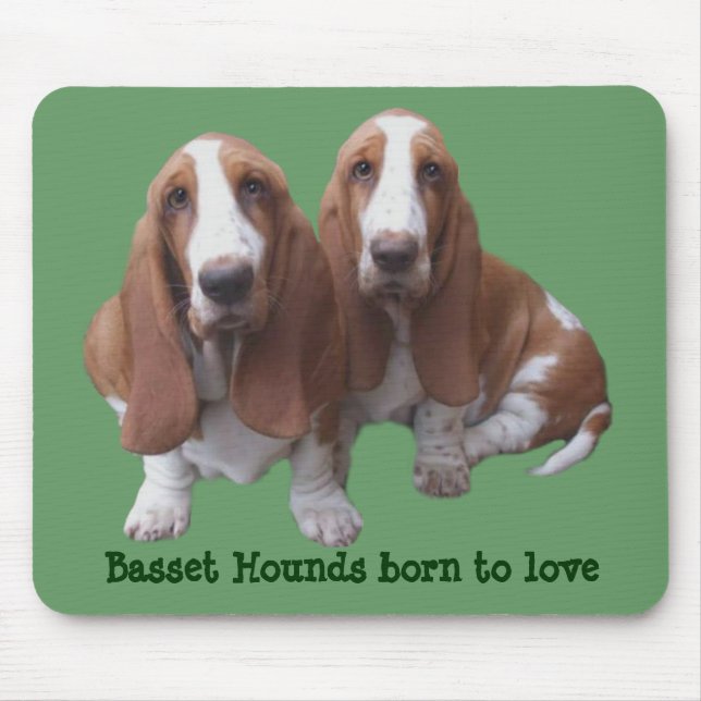 Tapis De Souris Amis Mousepad de Basset Hound (Devant)