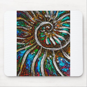 Tapis De Souris Ammonite Abstrait