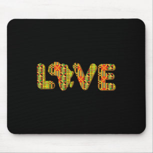 Tapis De Souris Amour Afrique Carte Tissu Kente Fierté Afro-Améric