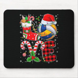 Tapis De Souris Amour amusant Volleyball Bal Santa Hat Christmas L
