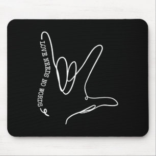 Tapis De Souris Amour Besoin d'aucun mot Sensibilisation sur l'aut