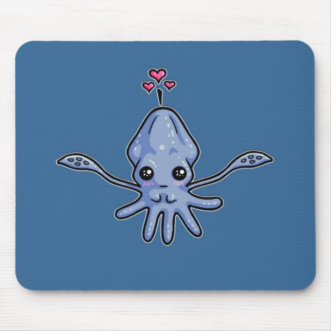 Tapis De Souris Amour de calmar (Devant)