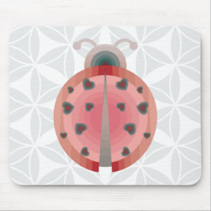 Tapis De Souris amour de coccinelle