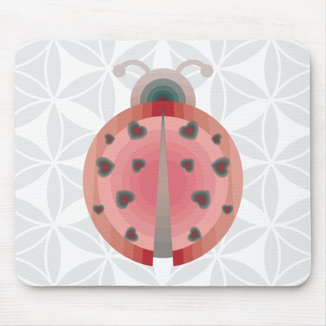 Tapis De Souris amour de coccinelle (Devant)