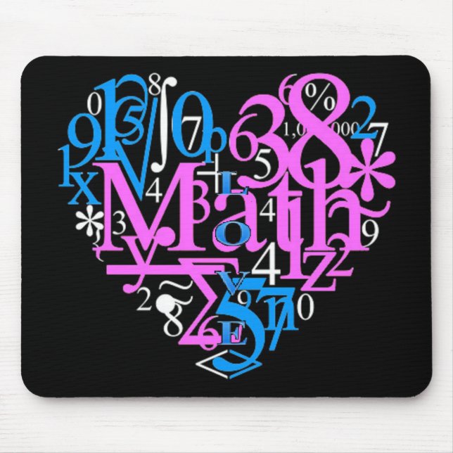 Tapis De Souris Amour de maths (Devant)