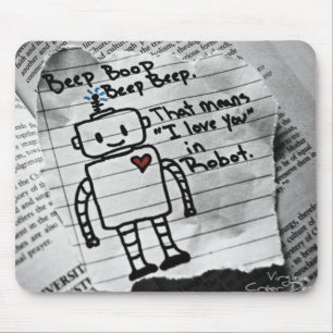Tapis De Souris Amour de robot