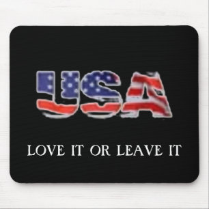 Tapis De Souris Amour des Etats-Unis il ou le laissent