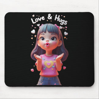 Tapis De Souris Amour et câlins Design Unisexe Drôle pour Hommes F