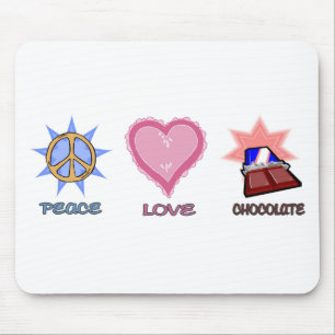 Tapis De Souris Amour et chocolat de paix